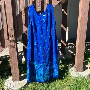 S.L. Fashions Royal Blue and Teal Maxi Dress
